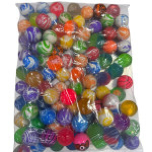 كرات لعبه بلاستيك مطاط  للماكينه 50 حبه