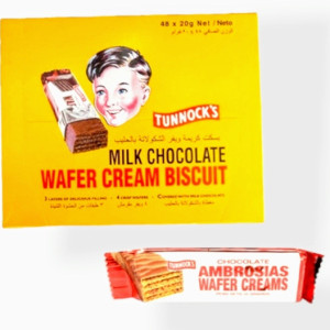 ويفر لوج بالحليب والشوكولاته 20غ 48حبه