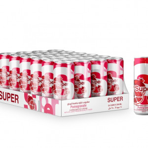 سوبر مشروب غازي نكهه رمان 250 مل 24 حبه