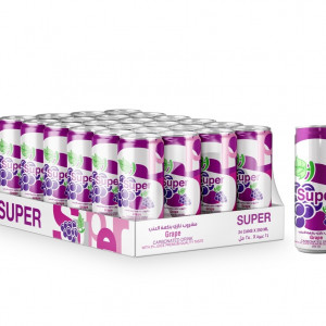 سوبر مشروب غازي نكهه بلوبيري 250 مل 24 حبه
