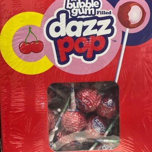 حلوى مصاص محشوه بالعلكه نكهه الكرز 15 غ 100 حبه